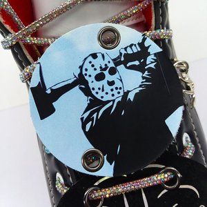 Friday the 13th shoe charm for roller skates and Dr. Martens